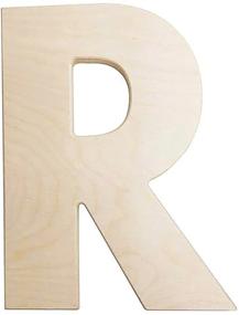 img 1 attached to Darice U0993-R Bold Solid Wood Letter, Capital R, 12 inch - Premium Quality Wooden Alphabet Decoration for Crafts and DIY Projects