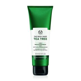 img 4 attached to 🌿 The Body Shop Tea Tree 3-in-1 Wash.Scrub.Mask: Ultimate Skincare with Tea Tree Oil, 4.2 Fl. Oz