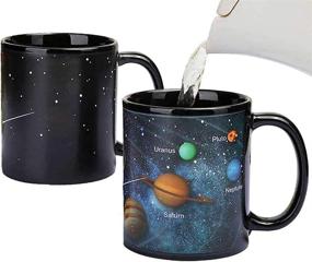 img 4 attached to 🌞 Heat Reactive Solar System Magic Coffee Mug | Heat Sensitive Porcelain Tea Cup - Xmas Funny Gift (10 OZ) by Antspirit