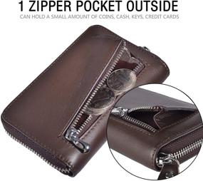 img 2 attached to Yeeasy Credit Wallet: Premium Genuine Leather for Effortless Style and Functionality