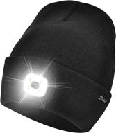 🎩 usb rechargeable unisex beanie hat with led lights for men, fathers, and dads - perfect gifts logo
