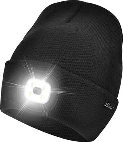 img 4 attached to 🎩 USB Rechargeable Unisex Beanie Hat with LED Lights for Men, Fathers, and Dads - Perfect Gifts