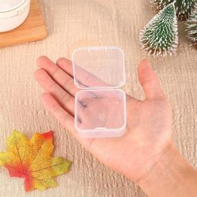 img 1 attached to 💎 Compact and Versatile: KEWAYO 12-Pack Small Clear Plastic Beads Storage Containers for Jewelry, Crafts, Hardware & More!