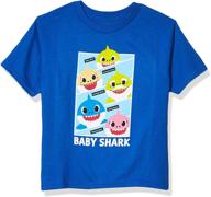 🦈 pinkfong boys' toddler baby shark doo family tee, short sleeve t-shirt logo