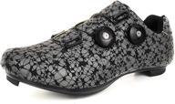 betoosen breathable road bike cycling shoes: the ultimate choice for men and women with quick lace, self-locking design, and spd cleats compatibility logo