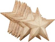 🌟 craft wooden stars - set of 12 star cutouts (2.9 x 2.9 x 0.5 in) logo