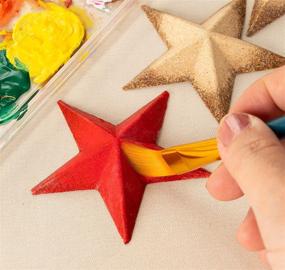 img 2 attached to 🌟 Craft Wooden Stars - Set of 12 Star Cutouts (2.9 x 2.9 x 0.5 In)