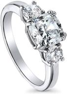 berricle rhodium-plated sterling silver cushion cut 💍 cz 3-stone anniversary promise wedding engagement ring 2.5 ctw logo