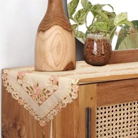 img 1 attached to 🏡 Tayis Runners Embroidery Farmhouse Decor: Elevate Your Home with Delicate Charm