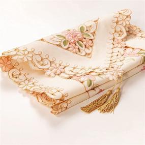 img 4 attached to 🏡 Tayis Runners Embroidery Farmhouse Decor: Elevate Your Home with Delicate Charm