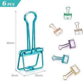 img 1 attached to 📎 Doukey Paper Clips: Fun Colored Document Clips and Stationery Set for Office, School, and Home [38 PCS]