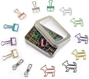 img 3 attached to 📎 Doukey Paper Clips: Fun Colored Document Clips and Stationery Set for Office, School, and Home [38 PCS]