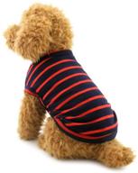 🐱 selmai striped cat vest top - british small dog shirt | soft cotton t-shirt for boy girl pet tee | summer puppy clothes logo