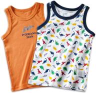 🦕 high-quality toddler cotton dinosaur sleeveless boys' clothing for ultimate cuteness logo