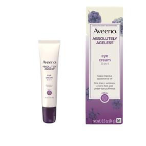 img 4 attached to Aveeno Absolutely Ageless 3-in-1 Eye Cream for Fine Lines, Wrinkles, Crows Feet, Puffiness - Antioxidant Blackberry Complex, Hypoallergenic, Non-Greasy, 0.5 oz