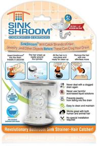 img 4 attached to 🚿 SinkShroom Chrome Edition: The Ultimate Hair Catcher & Drain Protector for Bathroom Sinks