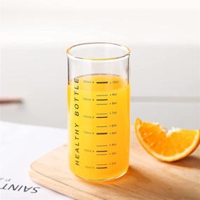 img 1 attached to 🥛 ONEISALL Glass Measuring Cups with Graduations - Ideal for Milk, Juice, Iced Tea (300ML)