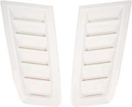 🚗 gagsu car hood vent scoop kit, bonnet air vent modification accessory, louvers cooling intakes 2pcs compatible with ford focus rs mk2 car abs decorative, cold air flow intake fitment (white) logo