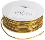 🏠 homeford stretch cord ribbon 1/16-inch gold - 25ft: durable and versatile craft supply logo