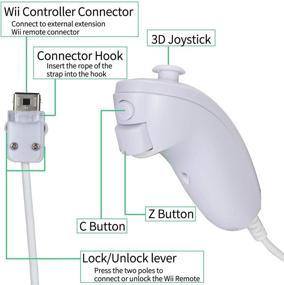 img 3 attached to White NC Nunchuck Controller Joystick Gamepad Replacement for Nintendo Wii & Wii U Video Games