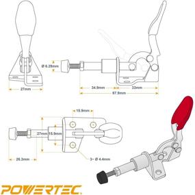 img 2 attached to 💪 Efficient and Reliable POWERTEC 20323 Quick Release Toggle Clamp: Your Ultimate Clamping Solution