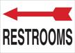 brady 47551 plastic legend restrooms logo