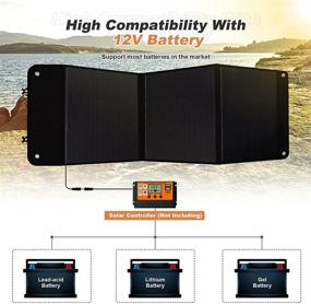 img 2 attached to 🌞 Aguei 120W Monocrystalline Foldable Solar Panel: Portable Power Station Charger for Off-Grid Solar Backup, RVs, Camper, and Outdoor Adventures