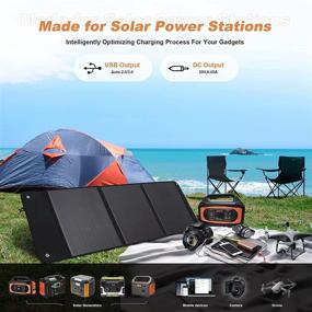 img 3 attached to 🌞 Aguei 120W Monocrystalline Foldable Solar Panel: Portable Power Station Charger for Off-Grid Solar Backup, RVs, Camper, and Outdoor Adventures