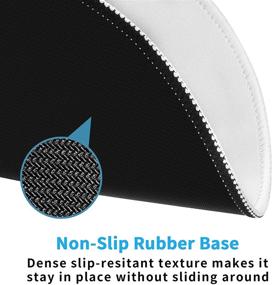 img 2 attached to 🖱️ Dapesuom Premium-Textured Mouse Pad with Stitched Edge - Washable Non-Slip Rubber Base Mousepad, Pretty Cute Mousepad for Office Home Laptop - Men Women Kids - Ivory White, 8.7 x 8.7 Inch