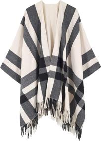 img 4 attached to Womens Poncho Cardigan Breezy Lane Women's Accessories for Scarves & Wraps