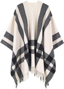 img 3 attached to Womens Poncho Cardigan Breezy Lane Women's Accessories for Scarves & Wraps