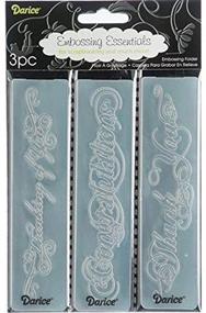 img 1 attached to 📁 Darice 1217-78 Embossing Folder Bundle: Phrases Border Design, Pack of 3