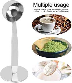 img 2 attached to ☕ Stainless Steel Dual-Purpose Coffee Scoop - Multi Function Measuring and Tamping Spoon for Coffee and Tea