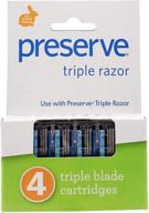 🪒 high-quality preserve triple razor replacement cartridges - 4 count logo
