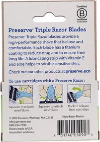img 3 attached to 🪒 High-Quality Preserve Triple Razor Replacement Cartridges - 4 Count