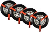 🔒 vulcan wheel dolly tire harness - 2 inch x 96 inch, 4 pack - proseries - 3,300 pound safe working load - straps only logo