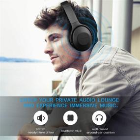 img 3 attached to Sumvov Wireless Over Ear Bluetooth Headphones 5.0 - 30 Hours Playtime, Deep Bass, Mic, Comfort Fit, Hi-Fi Stereo Foldable Headset