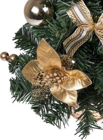 img 3 attached to 🎄 Clever Creations 16 Inch Artificial Mini Christmas Tree – Exquisite Tabletop Home Decoration with Elegant Gold Ribbon