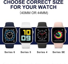 img 3 attached to Премиум 6-пакет защитных плёнок для Apple Watch Series 6//5/4/SE 44mm - Полное покрытие HD Ультра без пузырей Антицарапин высокой чувствительности гибкая TPU защитная плёнка для iWatch 6/5/4/SE 44mm.