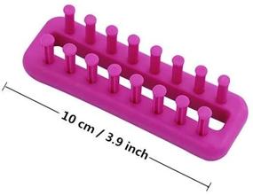 img 3 attached to 🧶 Mini Plastic Knitting Loom Kit for DIY Scarf Weaving - Katech with Random Crochet Hook. Knitting Tool for Socks, Leg Warmers, Scarf, Hats and Arm Warmers - Ideal for Knitting Enthusiasts