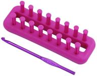 🧶 mini plastic knitting loom kit for diy scarf weaving - katech with random crochet hook. knitting tool for socks, leg warmers, scarf, hats and arm warmers - ideal for knitting enthusiasts logo