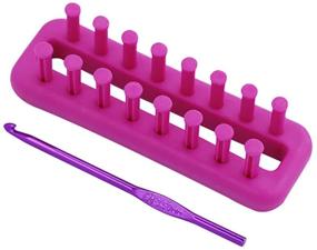 img 4 attached to 🧶 Mini Plastic Knitting Loom Kit for DIY Scarf Weaving - Katech with Random Crochet Hook. Knitting Tool for Socks, Leg Warmers, Scarf, Hats and Arm Warmers - Ideal for Knitting Enthusiasts