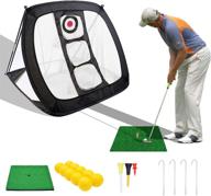 veggicy golf chipping net - indoor/outdoor collapsible golf target net set, includes hitting mat and carry bag - ideal for accuracy, swing practice and golf net accessories logo