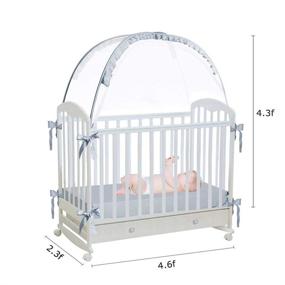 img 1 attached to 🏻 L RUNNZER Baby Crib Tent, Pop-Up Nursery Net for Baby Safety, Prevents Climbing Out, Protects from Falls and Bites