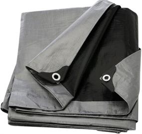 img 1 attached to Comfitwear Heavy Duty Waterproof UV Blocking 10 Mil Poly Tarp in Silver/Black: Ultimate Protection from Water and Sun