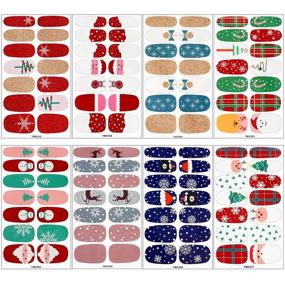 img 3 attached to 🎄 8-Sheet Christmas Nail Stickers - Full Nail Wrap Adhesive Decals with Stylish Deer, Snowman, and Xmas Tree Designs. Includes Nail File - Perfect Women's Christmas Nail Decoration