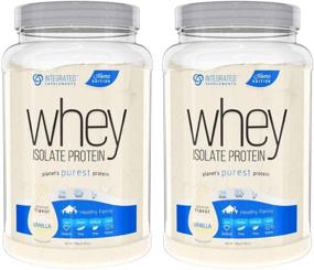 img 1 attached to 🍦 Premium Vanilla Flavored Integrated Supplements Whey Isolate Protein - 2 Count