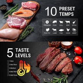 img 2 attached to 🔥 ThermoPro TP21 Wireless Meat Thermometer - Ultimate Grilling and Smoking BBQ Thermometer for Cooking - 8.5' Meat Probe included - Smoker Thermometer with Alert, Timer, and LCD Backlit Screen