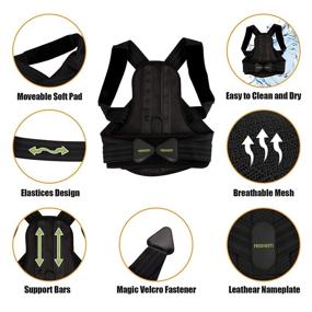 img 3 attached to 🎯 Back Brace Posture Corrector: Waist Trainer Lumbar Support for Women and Men - Adjustable, Breathable, Improve Posture and Pain Relief