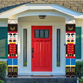 img 1 attached to 🎄 WEKIOOBON Nutcracker Christmas Decorations - Transform Your Front Door into a Festive Wonderland!